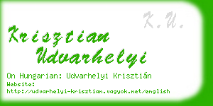 krisztian udvarhelyi business card